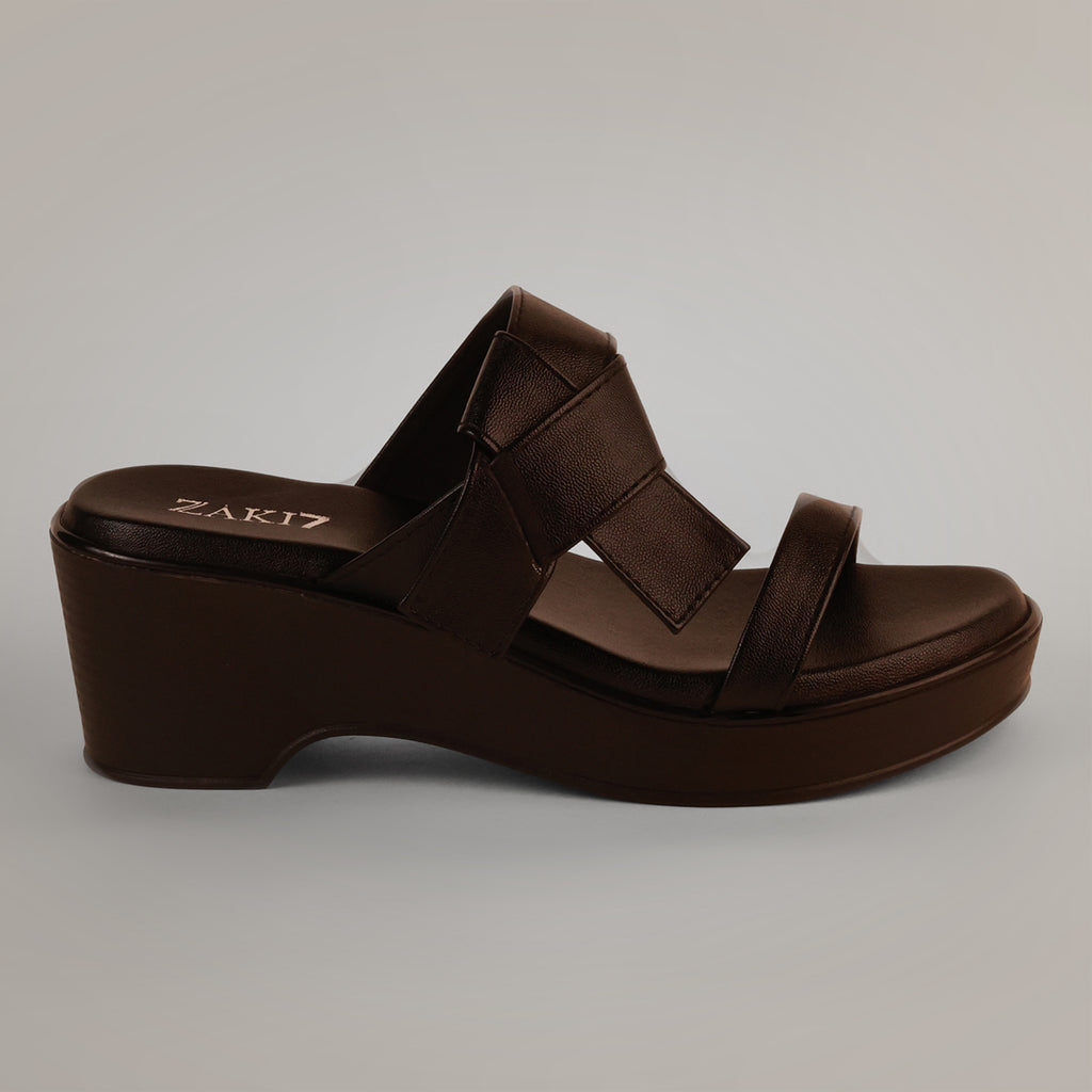Mary Platform Wedge Sandal - Dark Chocolate