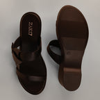 Mary Platform Wedge Sandal - Dark Chocolate