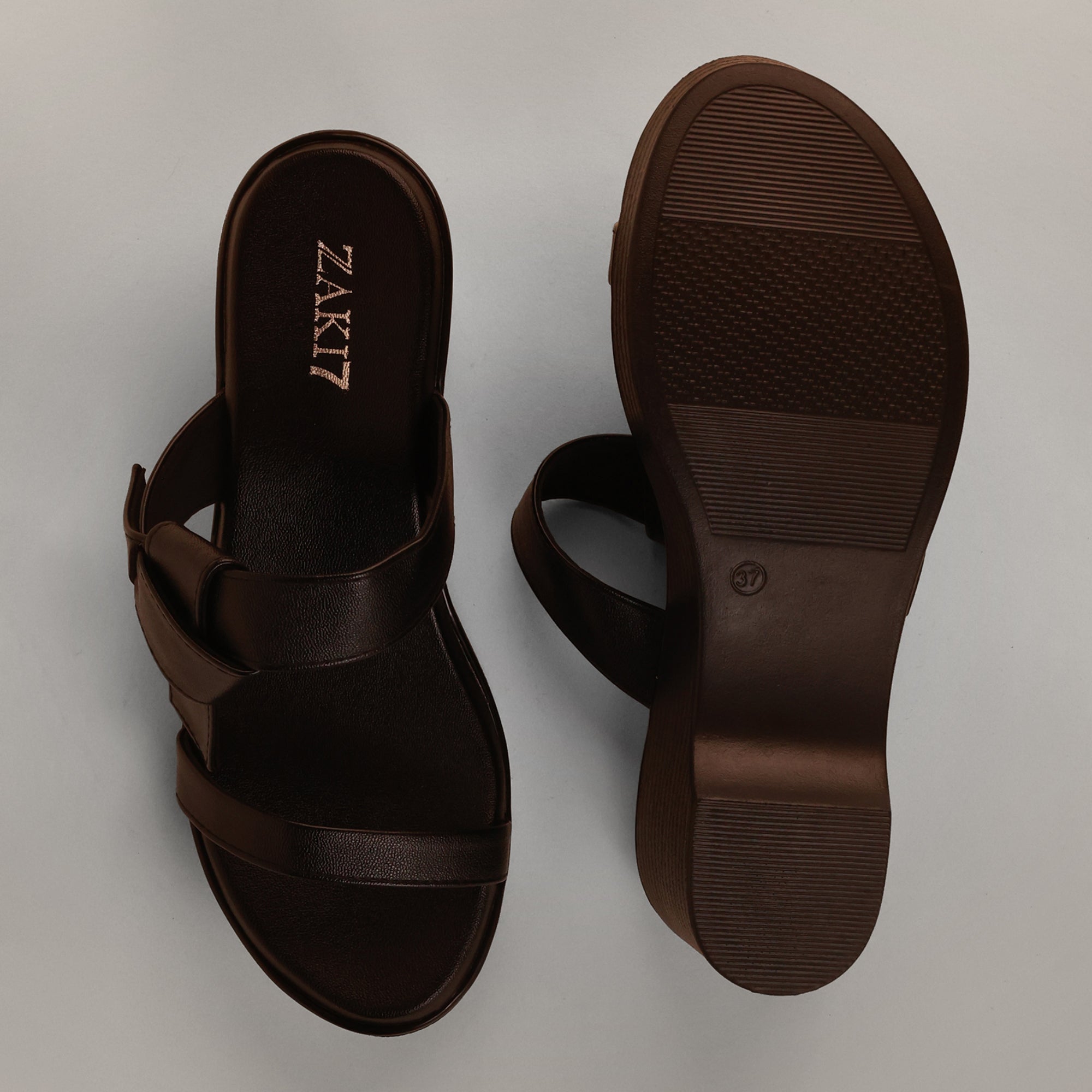 Mary Platform Wedge Sandal - Dark Chocolate