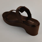 Mary Platform Wedge Sandal - Dark Chocolate