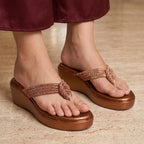 Mytra Platform Wedge Sandals - Antique