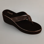 Mytra Platform Wedge Sandals - Black