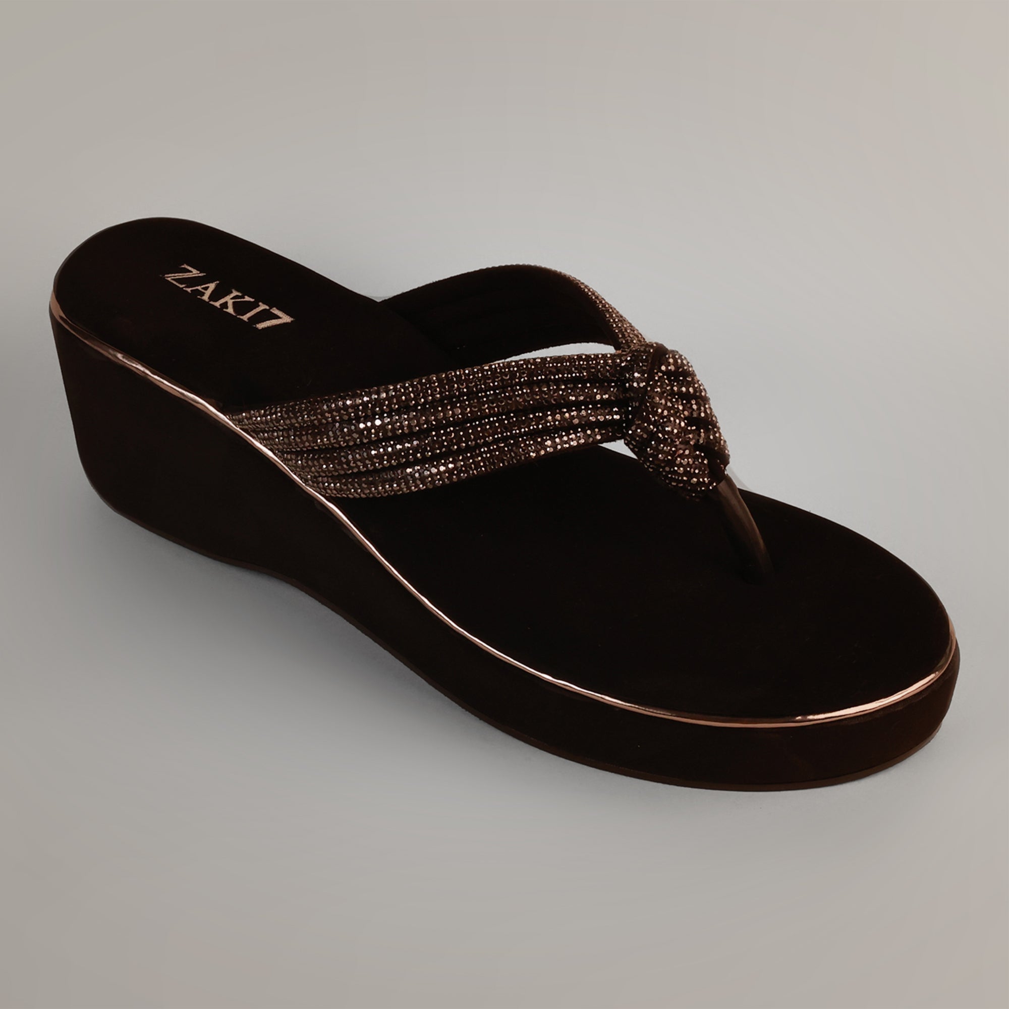 Mytra Platform Wedge Sandals - Black
