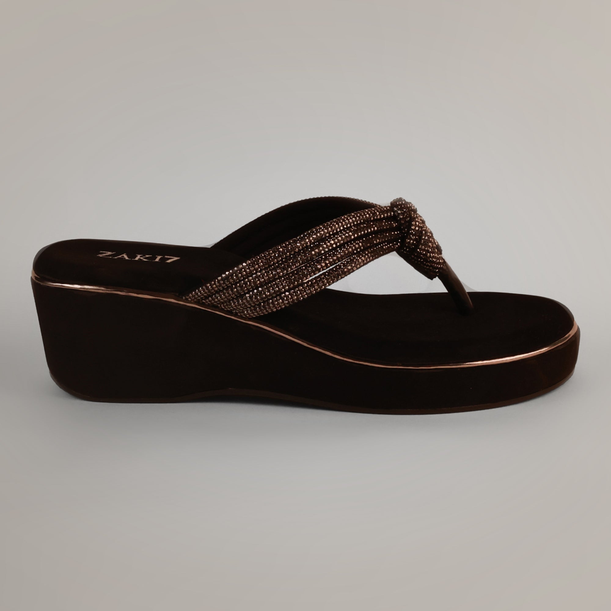Mytra Platform Wedge Sandals - Black
