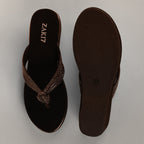 Mytra Platform Wedge Sandals - Black
