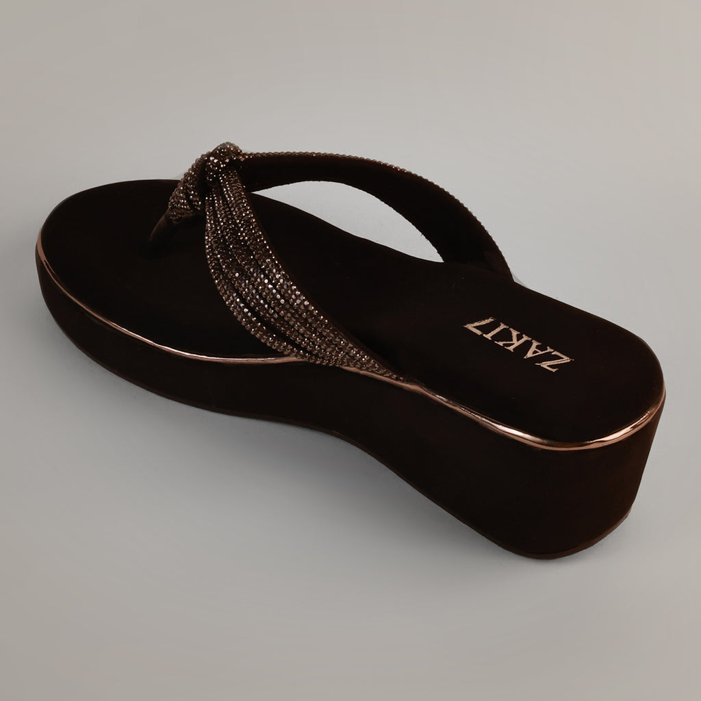 Mytra Platform Wedge Sandals - Black