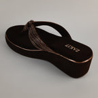Mytra Platform Wedge Sandals - Black