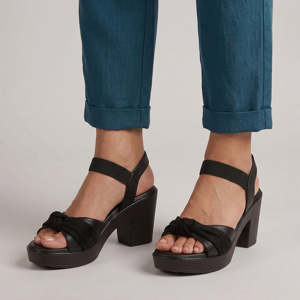 Ramy Platform Block Heel - Black