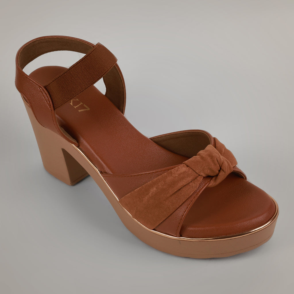 Ramy Platform Block Heel - Tan