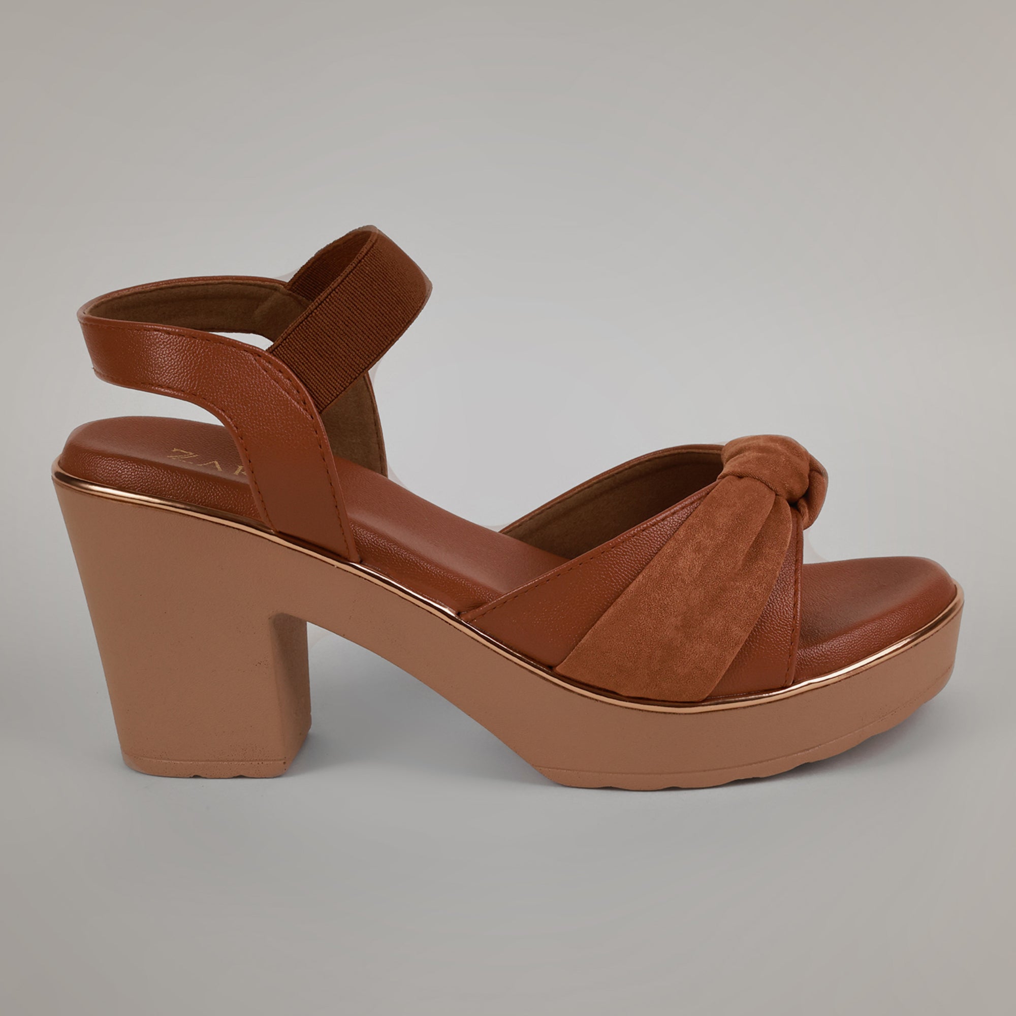 Ramy Platform Block Heel - Tan