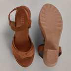 Ramy Platform Block Heel - Tan