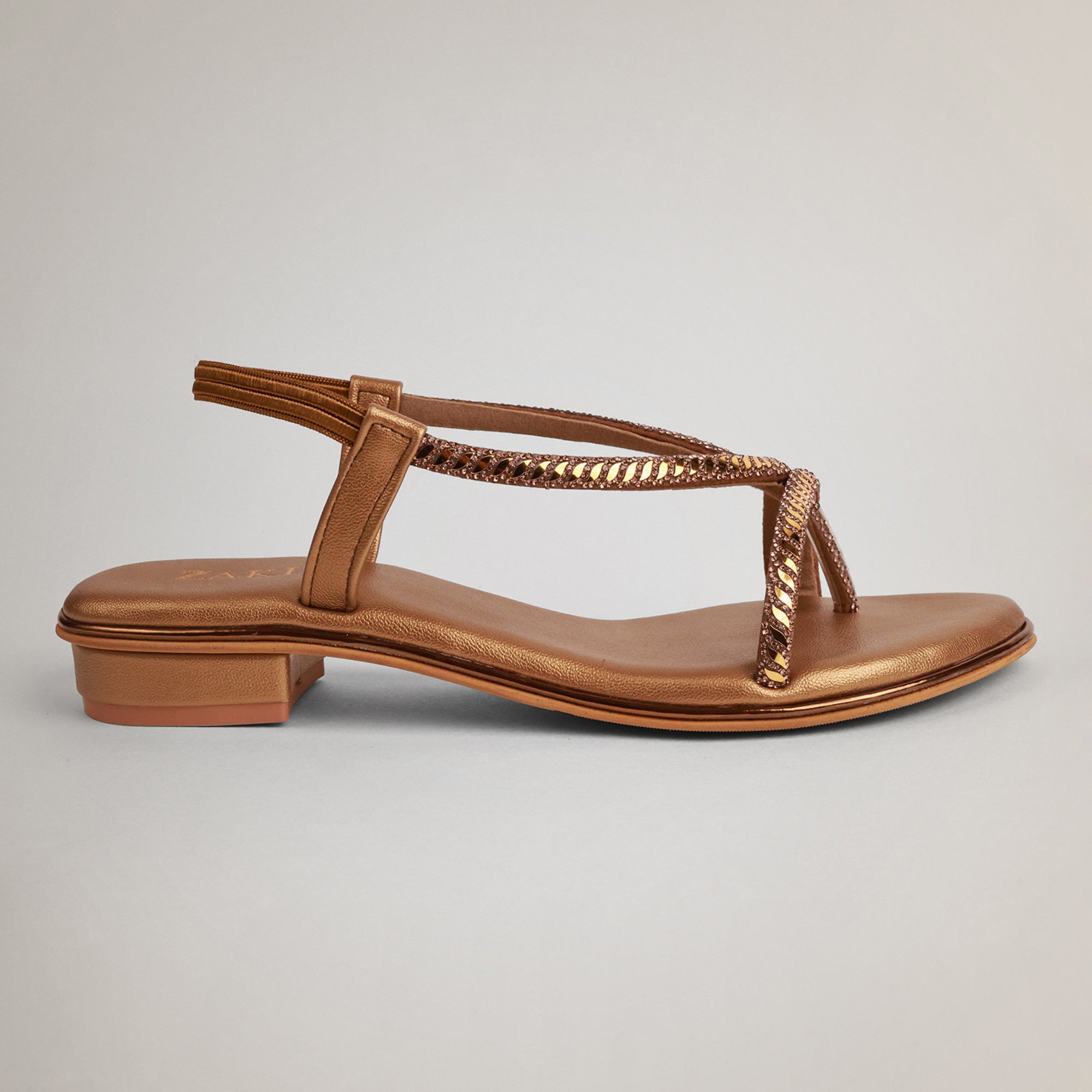 Rayna Embellished Strappy Heels - Antique