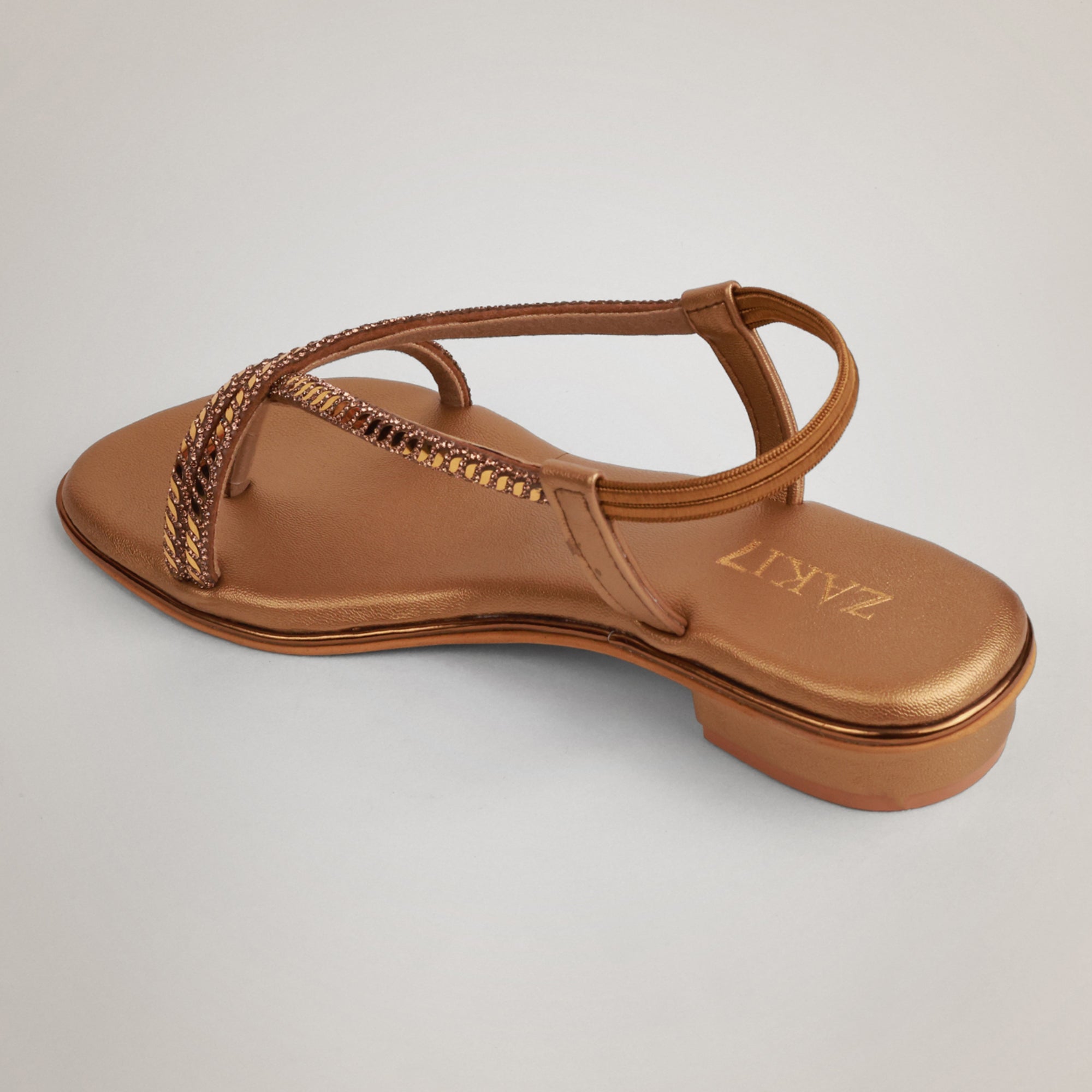 Rayna Embellished Strappy Heels - Antique