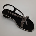 Rayna Embellished Strappy Heels - Black