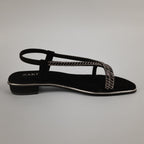 Rayna Embellished Strappy Heels - Black