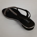 Rayna Embellished Strappy Heels - Black