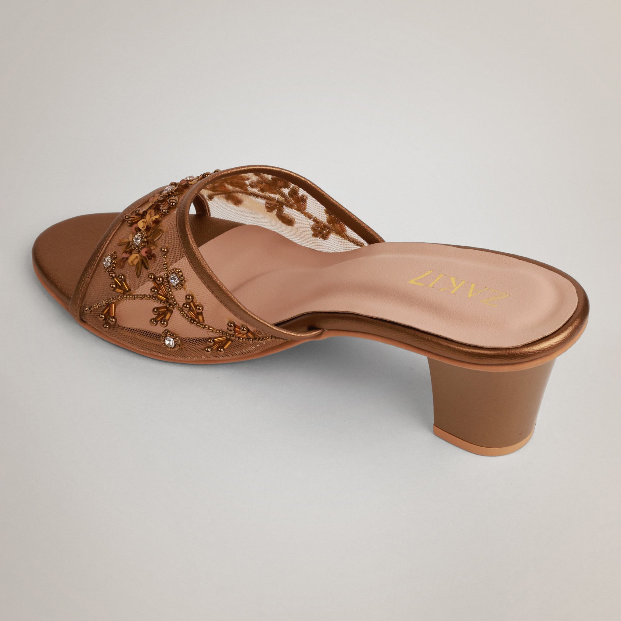 Amyy Heeled Mules - Antique