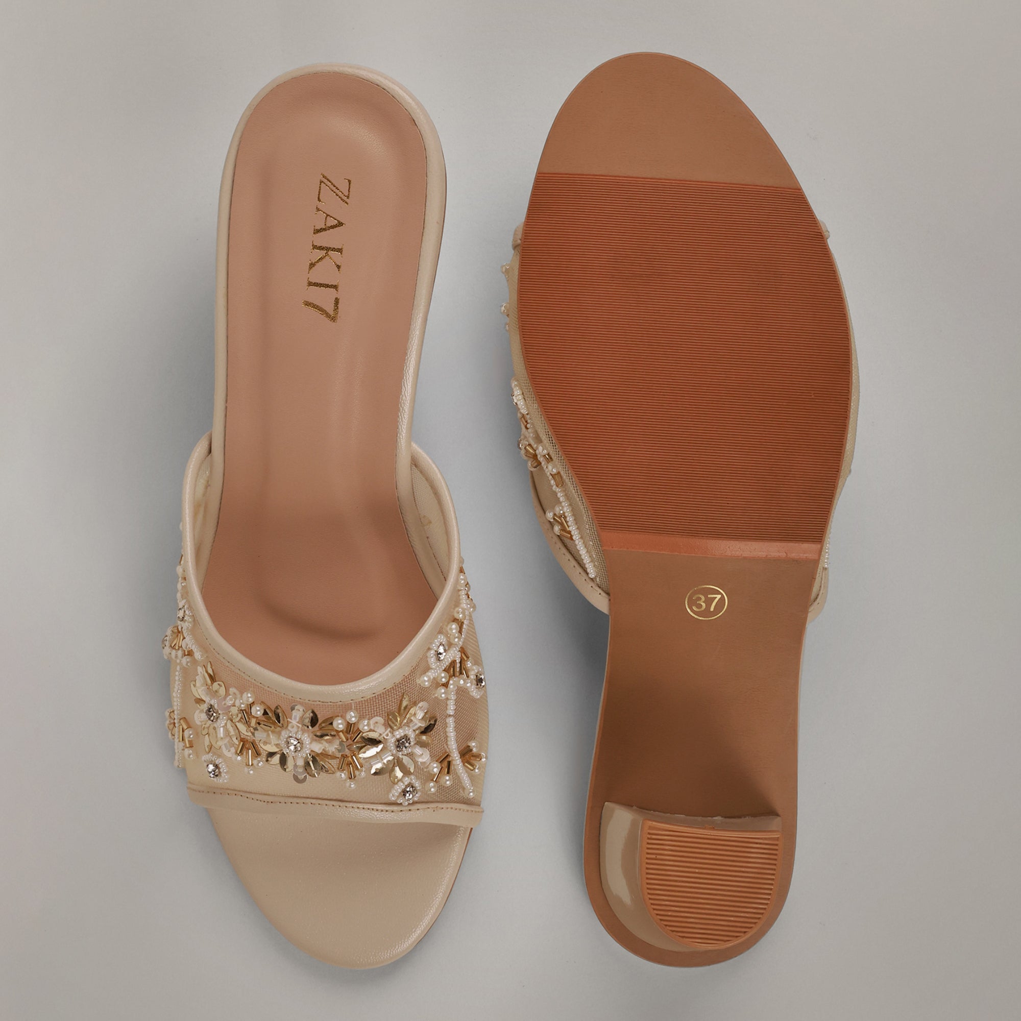Amyy Heeled Mules - Offwhite
