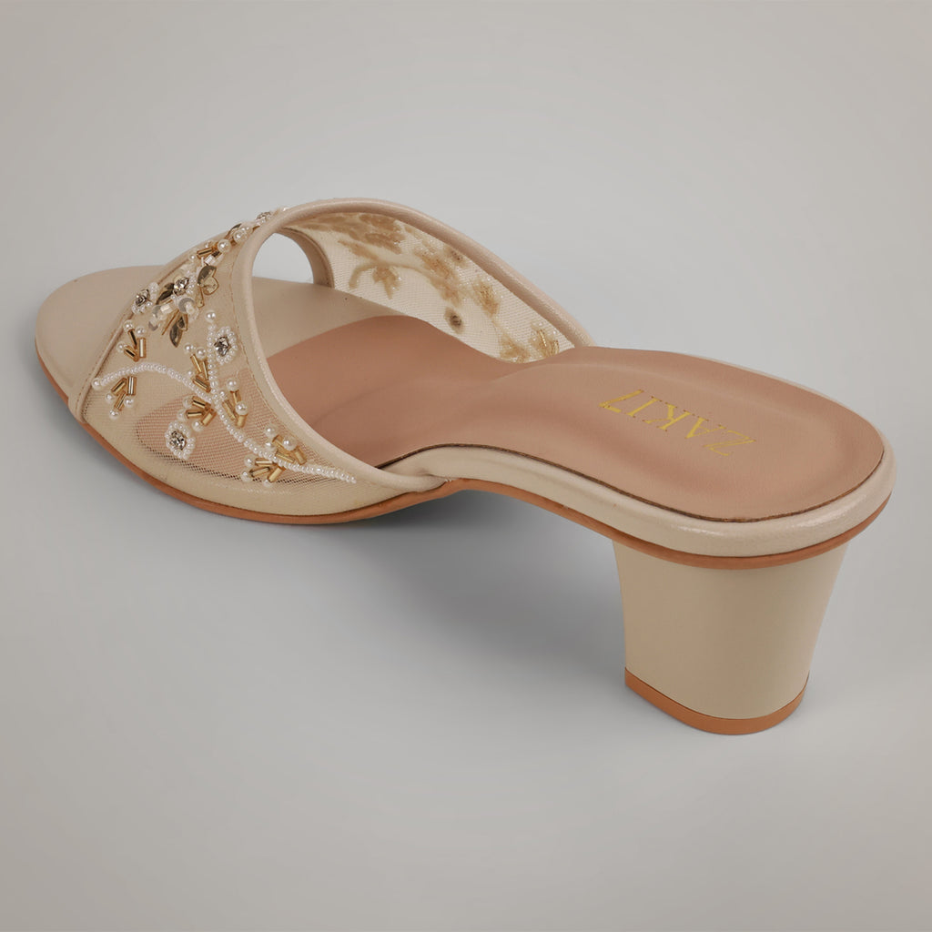 Amyy Heeled Mules - Offwhite