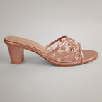 Amyy Heeled Mules - Rosegold