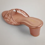 Amyy Heeled Mules - Rosegold