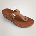 Liyah Cork Wedges - Tan