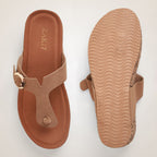 Liyah Cork Wedges - Tan